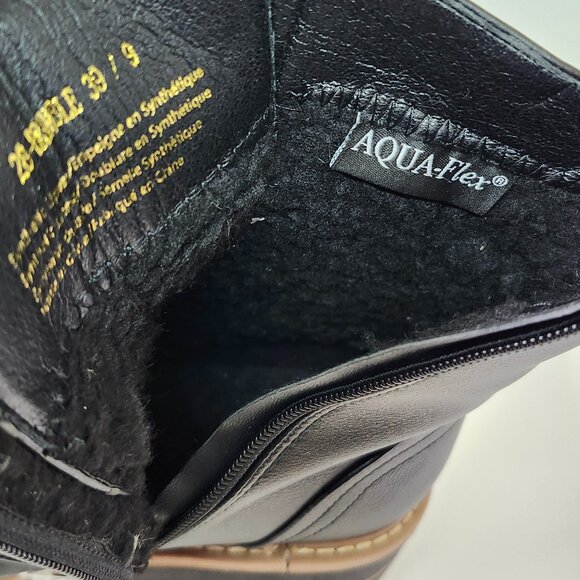 Aqua-Flex Women's Black Smooth Waterproof Boot W/Laces & Zipper Size 8 & 9 - Picture 6 of 10